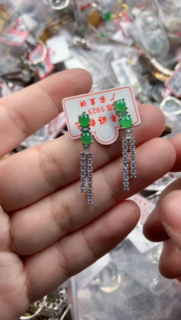 银S925镶嵌戒指翡翠888888 2