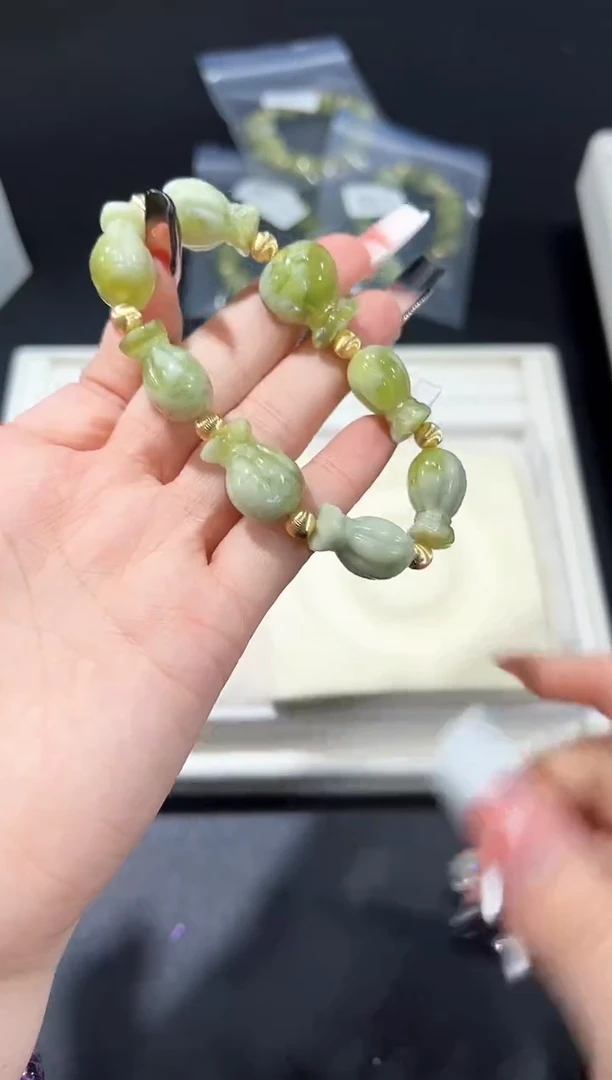 未镶嵌岫玉手链76r多样性发其一【1条】默认微瑕