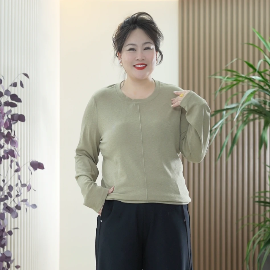 T恤界的“劳斯莱斯”奥地利兰精天!丝!莫代尔大码弹瘦秋季打底衫女