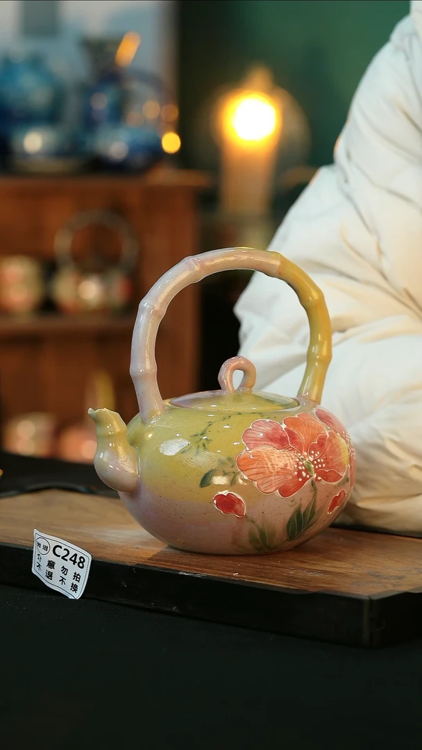 【闪购商品】杯手绘心瓷陶瓷浮力大瑕疵