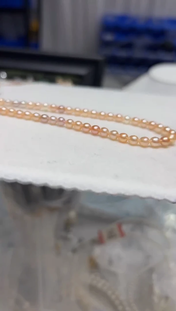 银S925镶嵌项链淡水珍珠78