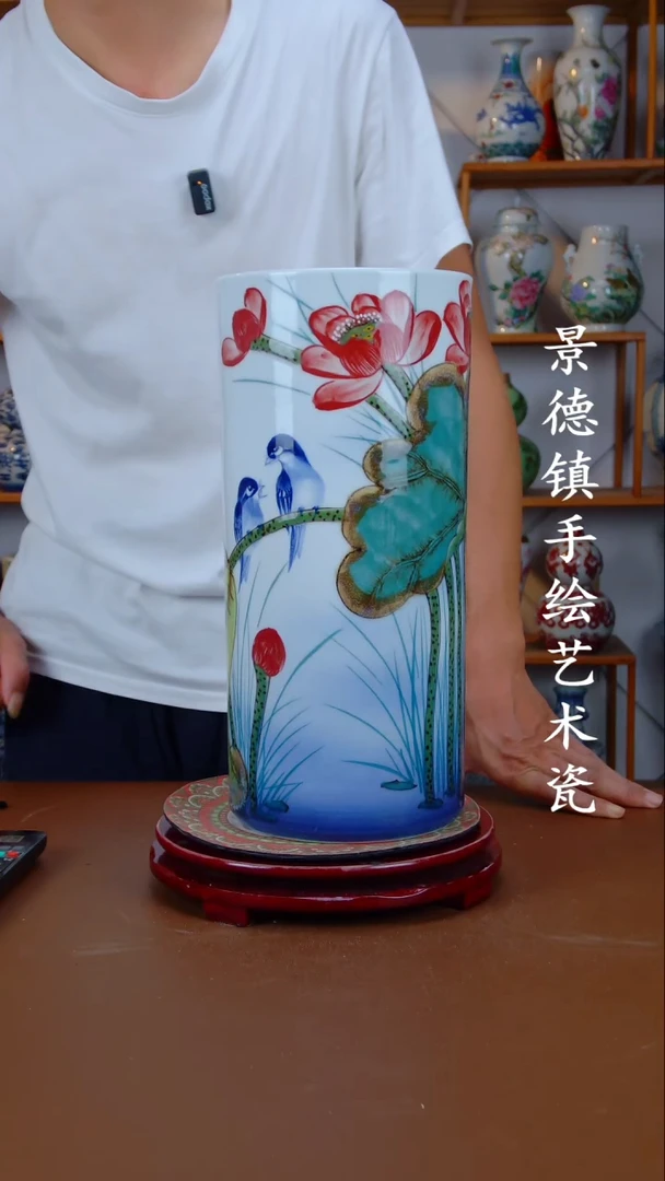 现代景德镇手工手绘陶瓷摆件28