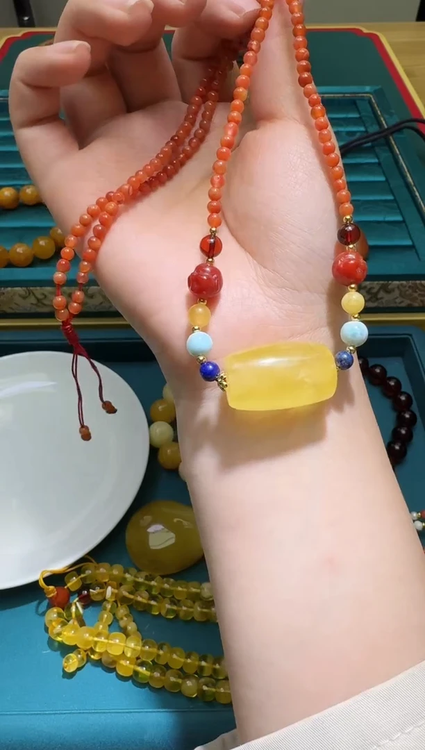 琥珀颈饰未镶嵌多样性发一件 553