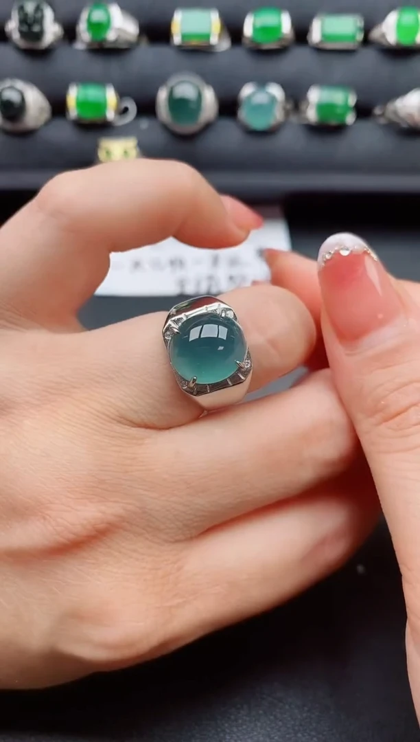 【闪购商品】翡翠戒指银S925镶嵌44444444