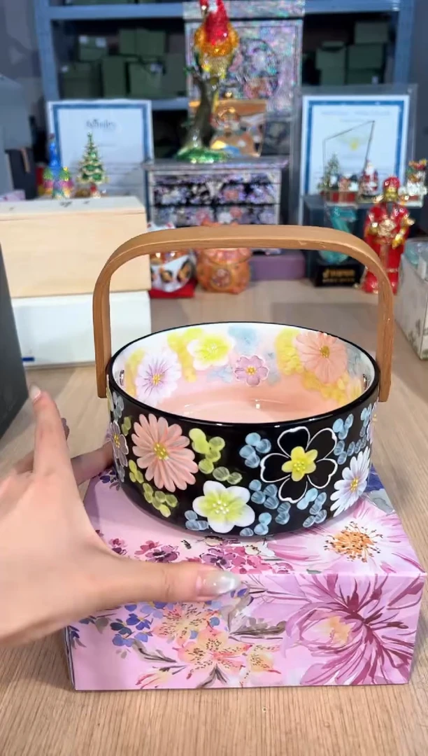 【闪购商品】杯41粉黛提梁果盘