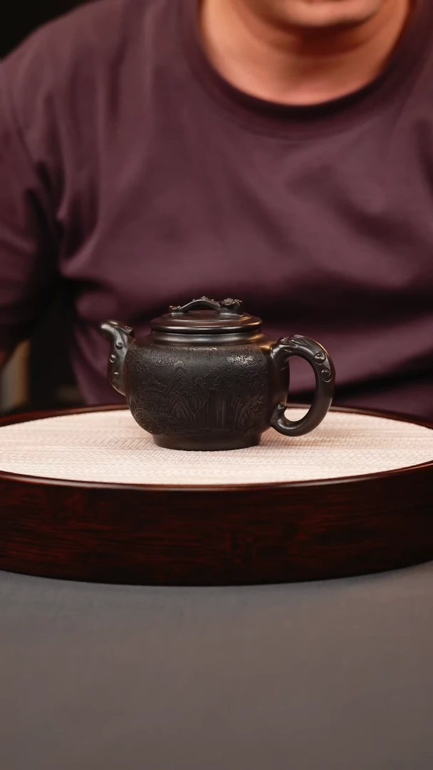 茶壶紫砂石黄龙尊