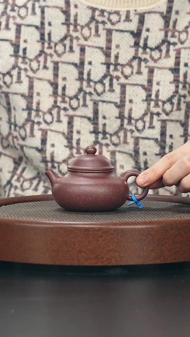 茶壶紫砂大容天-紫玉金砂-全手工微微瑕