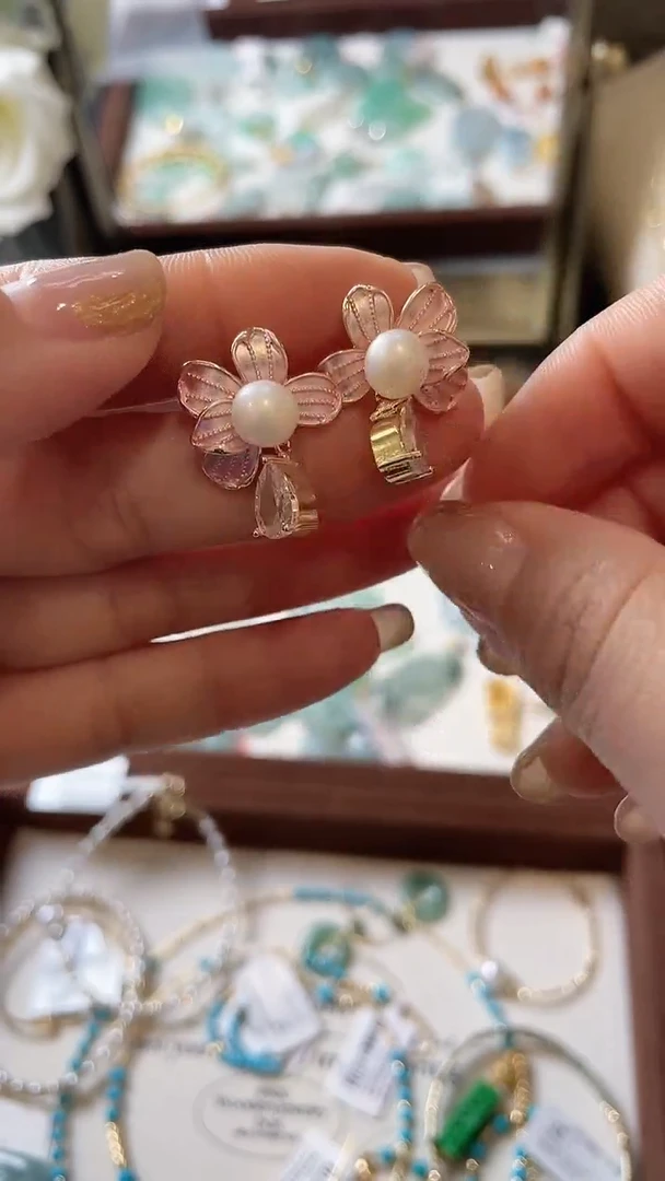 【闪购商品】淡水珍珠耳饰合金耳钉