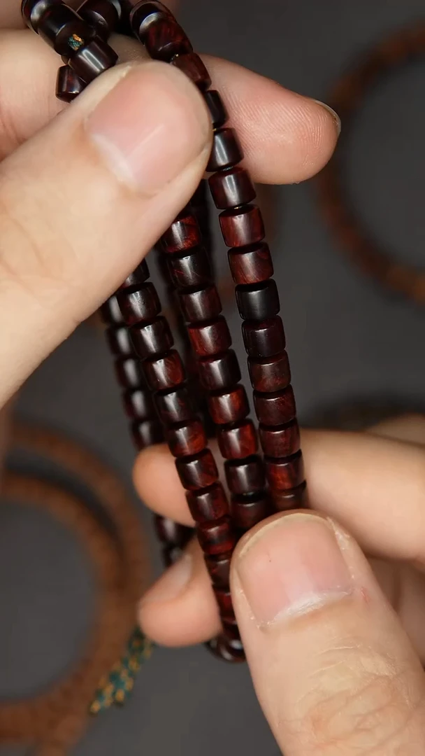 黄花梨/降香黄檀手串/手链J****铖葫见海黄三金竹节/6mm