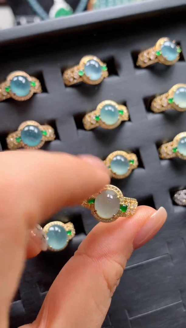 翡翠银S925镶嵌颈饰多样性发其一（戒指320048）不退