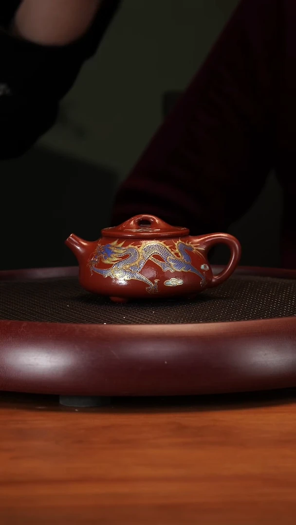 【闪购商品】紫砂茶壶2-89YJB石瓢大红袍220cc