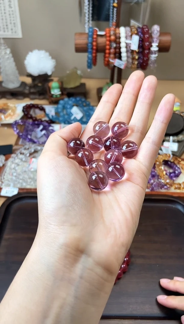 水晶手链未镶嵌紫水晶14mm单珠