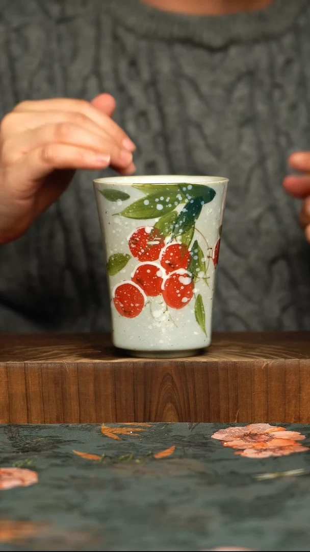 杯釉下彩手工手绘同款陶器