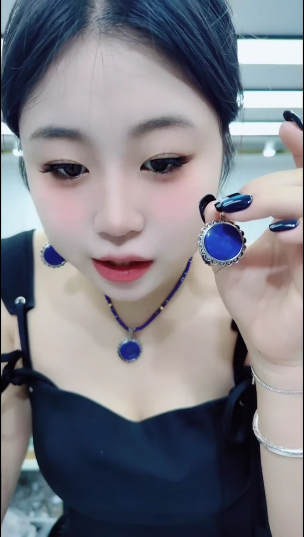 青金石合金颈饰2513圆牌吊坠