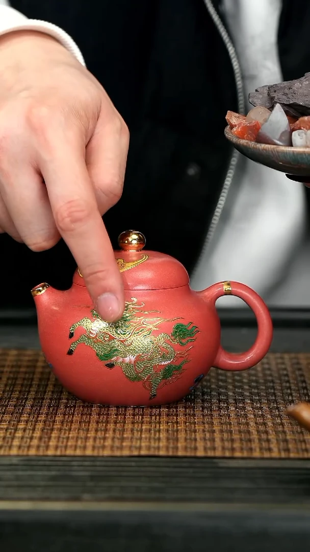 【闪购商品】紫砂茶壶22麒麟文旦 白泥