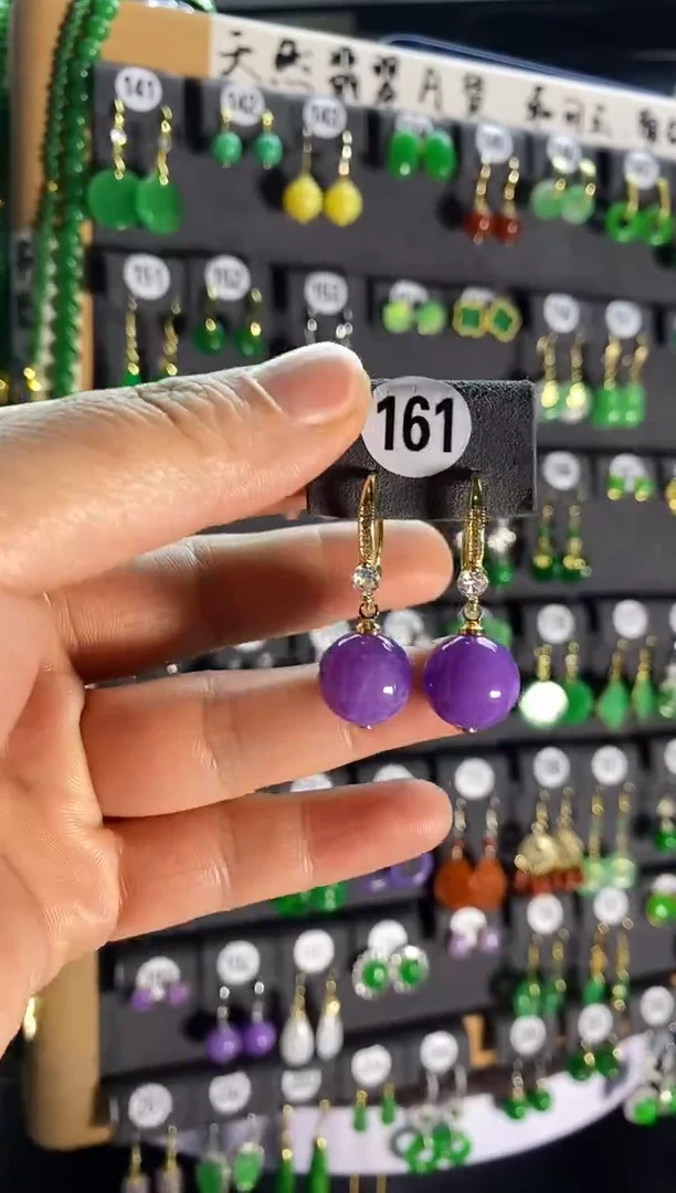 【闪购商品】翡翠耳饰银S925镶嵌161....