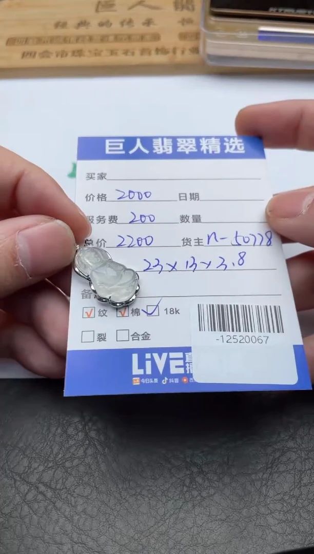 颈饰18K金镶嵌翡翠多人-12520067