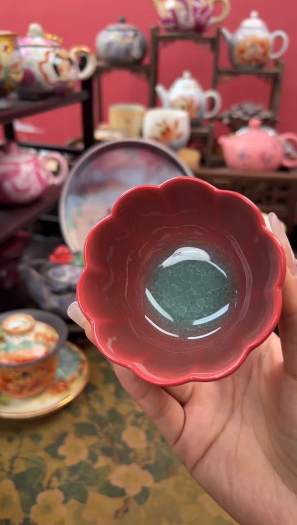 【闪购商品】尚盏堂醉红颜冰芯葵口杯