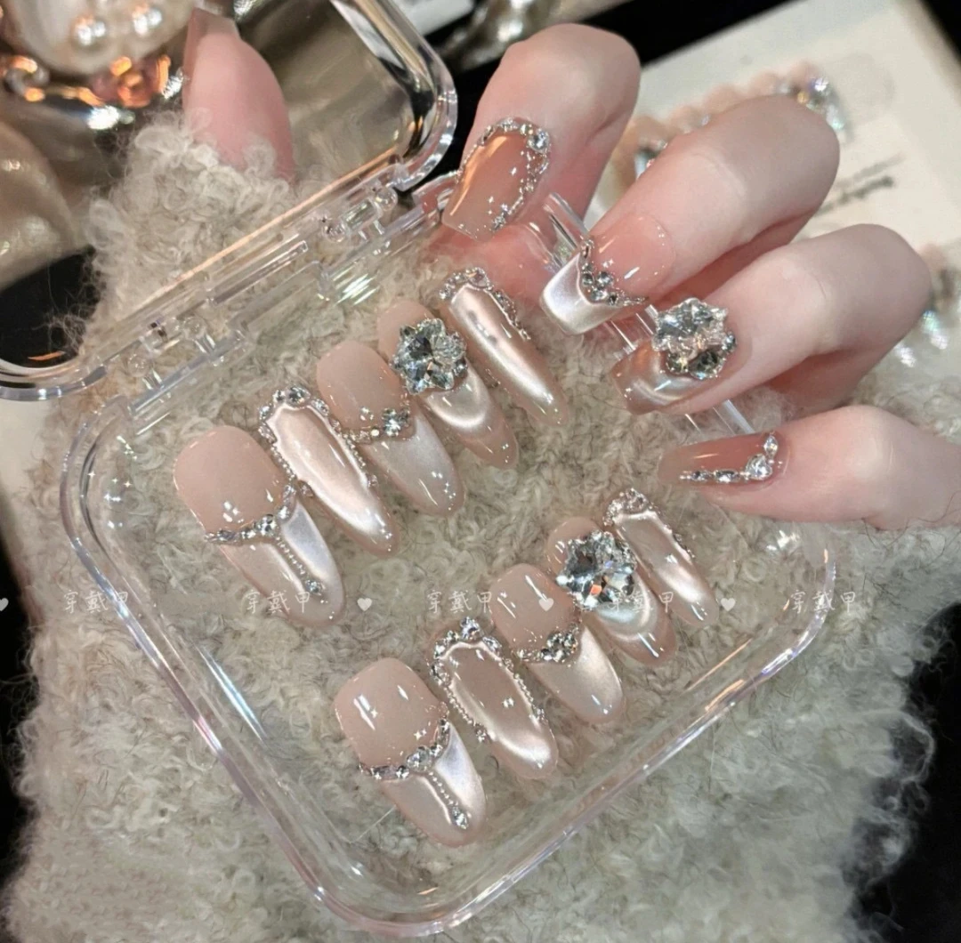 【苍山赴雪】纯手工穿戴甲腮红宽光猫眼立体