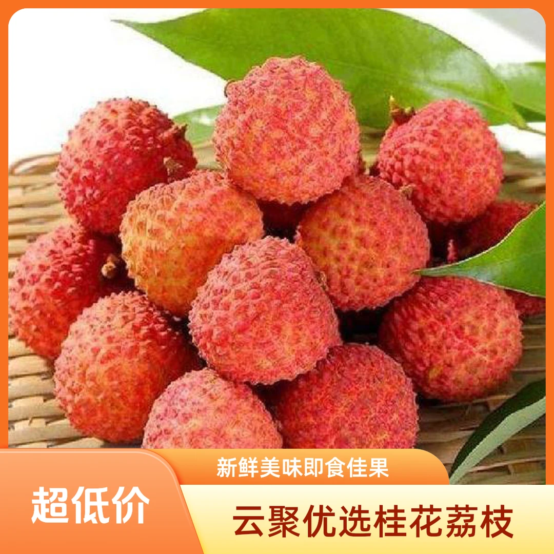 【云聚优选】桂花香荔枝水果毛重4.6斤净重2.5斤新鲜海南省