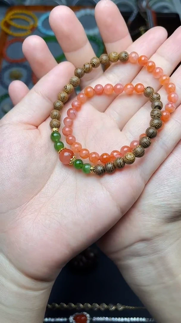 未镶嵌手串南红玛瑙多圈手串 06