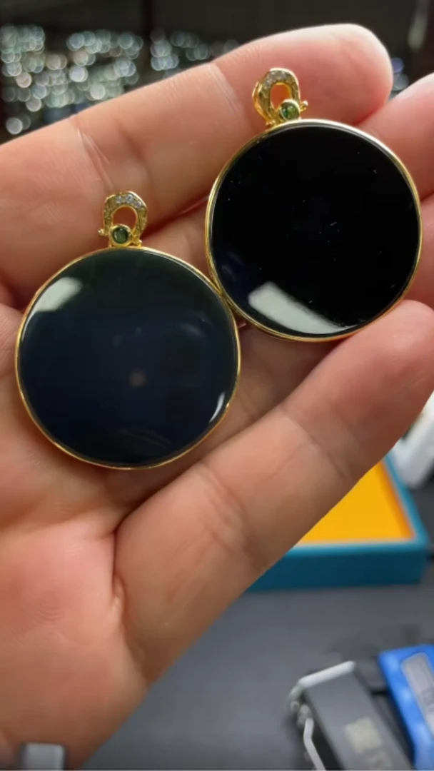 和田玉银S925镶嵌颈饰-11554-EH28-多样性发其一