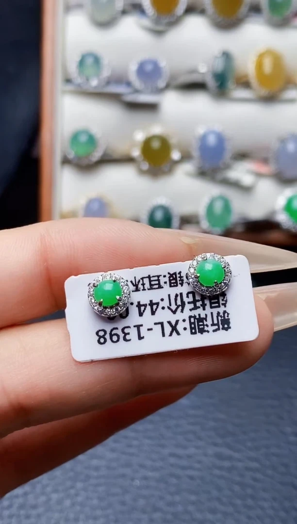 银S925镶嵌戒指翡翠1726