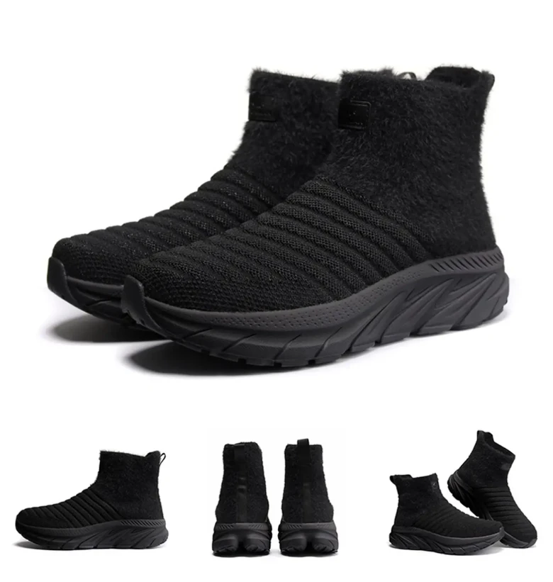 【U.M】健步乐活弹力针织靴棉靴舒适保暖加厚防滑