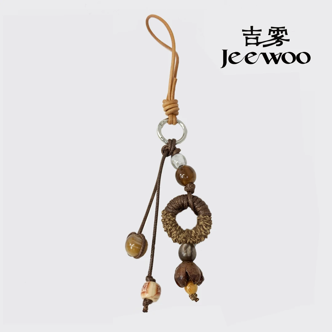 【好运莲莲】纯手工满愿果壳木串包包挂件