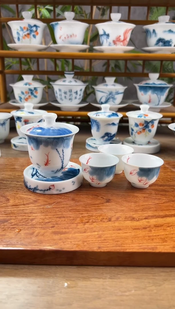 【闪购商品】全品线条莲美人备+小盖置+美人杯3个