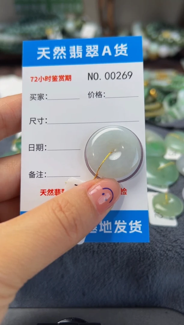 翡翠未镶嵌颈饰平安扣269