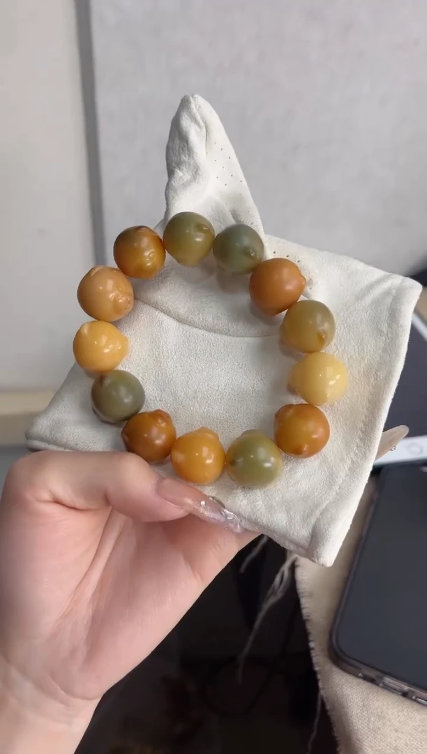 【闪购商品】菩提根/象牙果手串干磨熊头19mm手串瑕疵不补s68