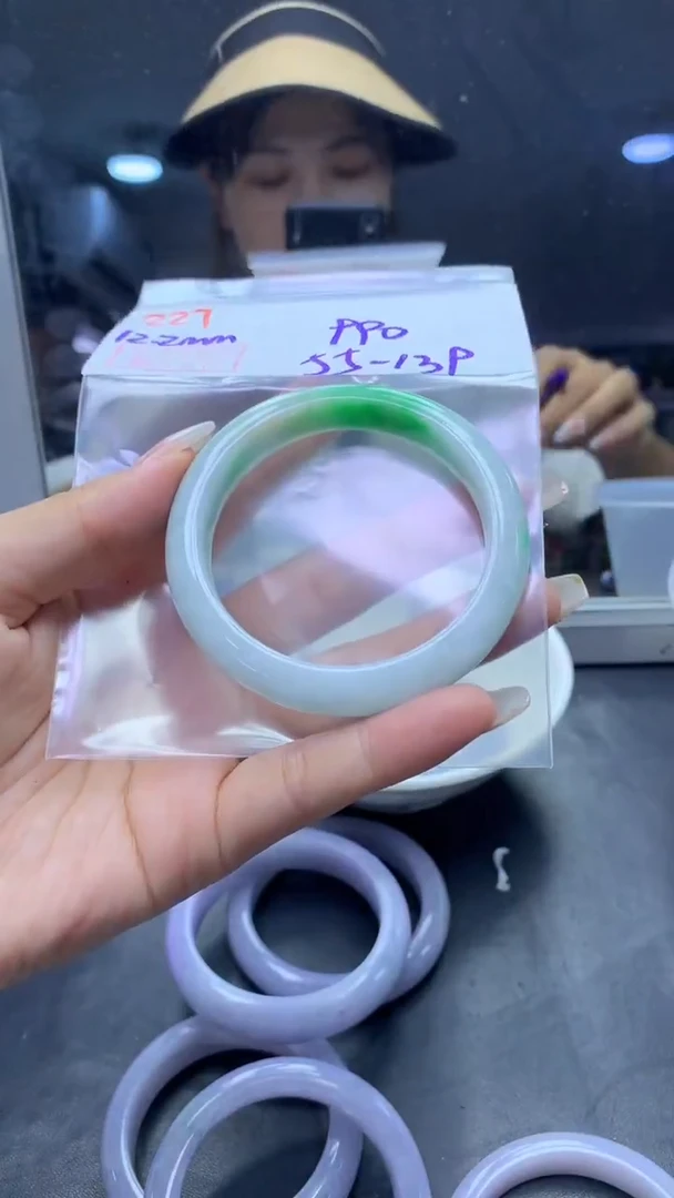 未镶嵌定制翡翠227手镯55+990元+拍一发一