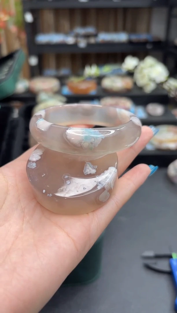 未镶嵌手镯石英质玉246(56圈赠送镯心)