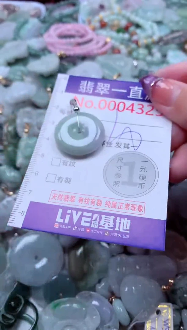 翡翠未镶嵌吊坠(不含链)4325