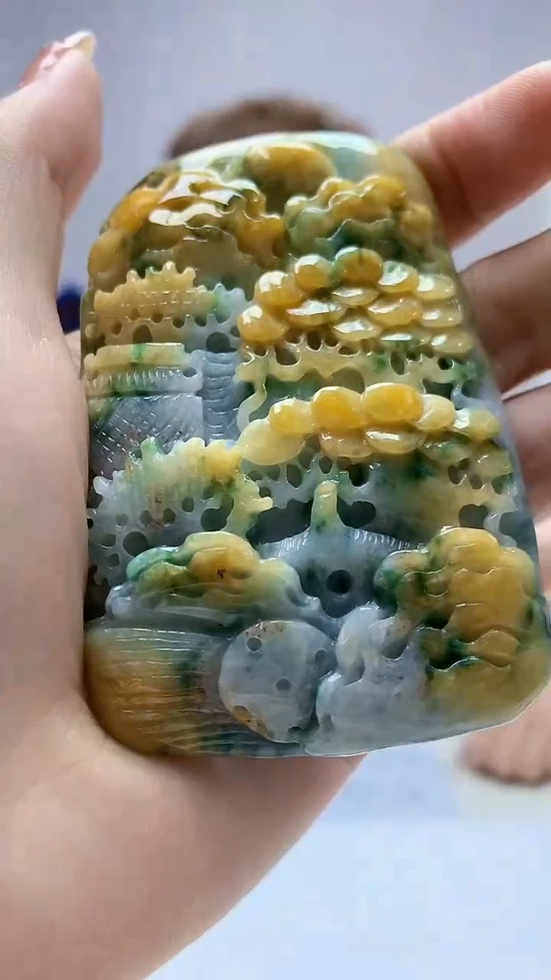 定制翡翠未镶嵌4868DD-毛货挂件23