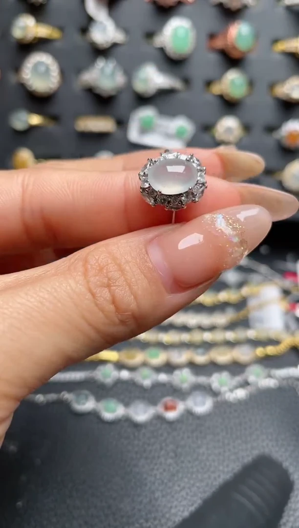 【闪购商品】翡翠戒指银S925镶嵌1111111111  71