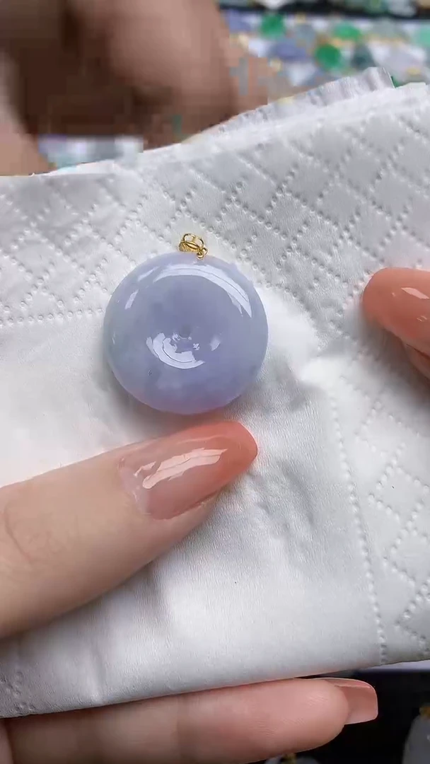 【闪购商品】翡翠颈饰18K金镶嵌天然翡翠A货