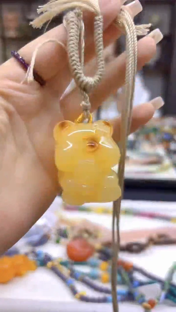 未镶嵌毛衣链蜜蜡DIY款M713