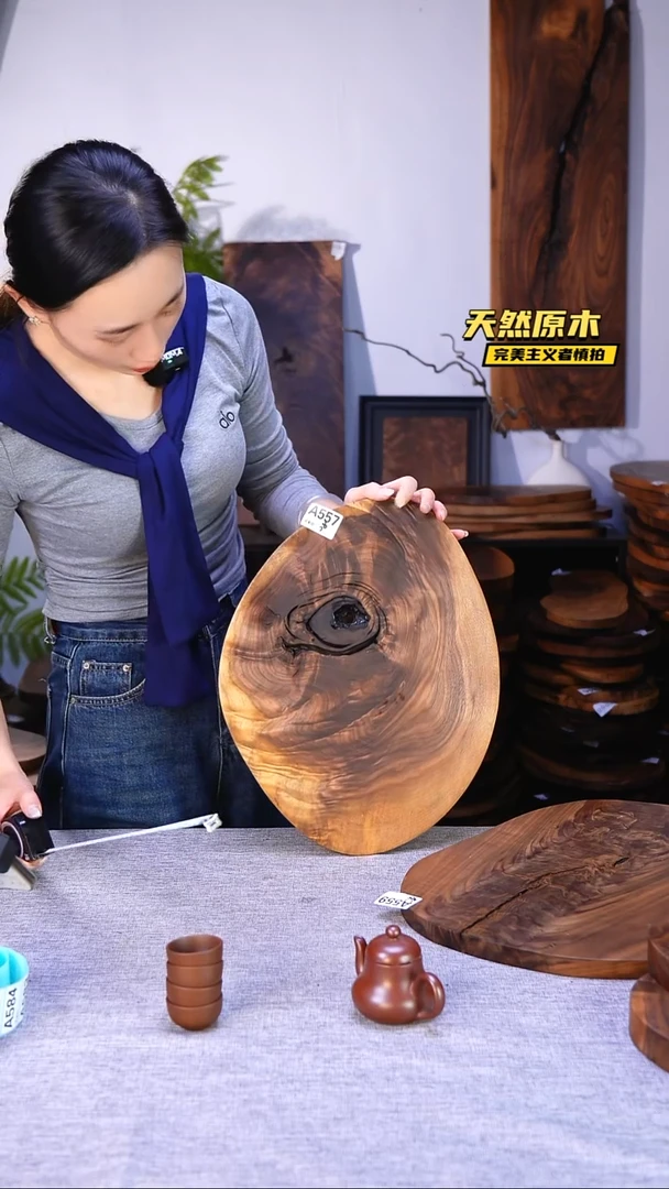 木北美黑胡桃原木.干裂疤结不属于商品质量问题完美主义者慎拍