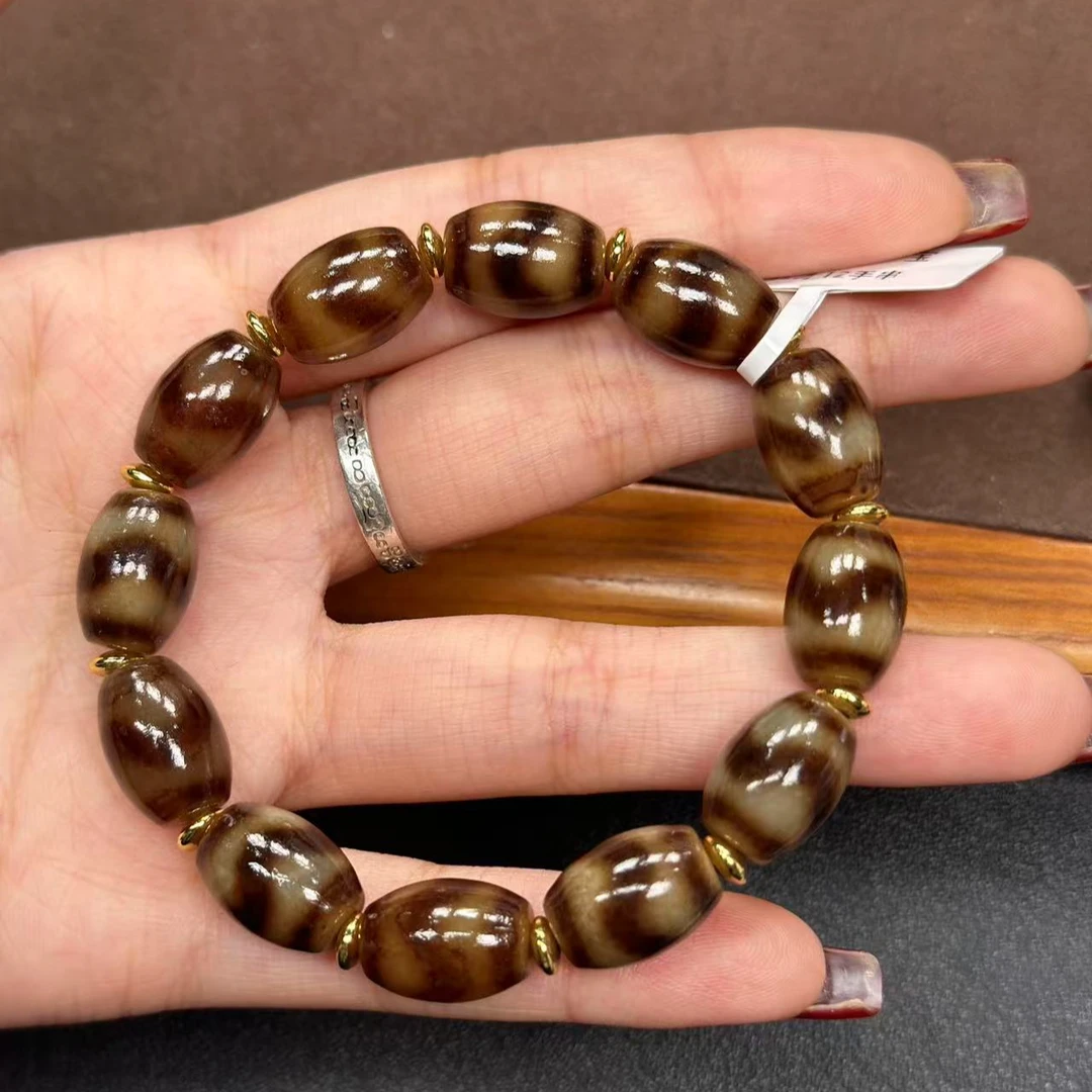 黑金  米珠虎牙多宝手串