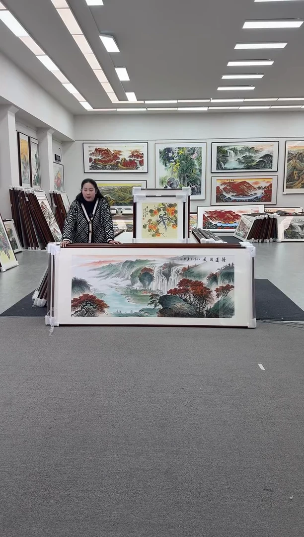 国画手绘  219*88源远流长