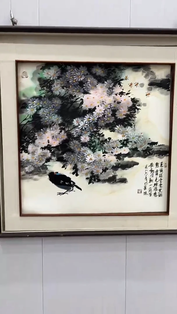 国画吴丽珠-4平尺-花鸟-带书