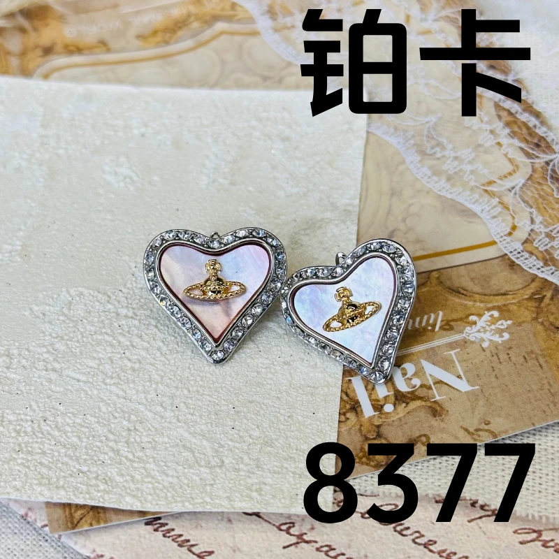 铜合金耳饰 铜合金耳饰 8-8377时尚气质百搭耳钉耳饰小香风2025新