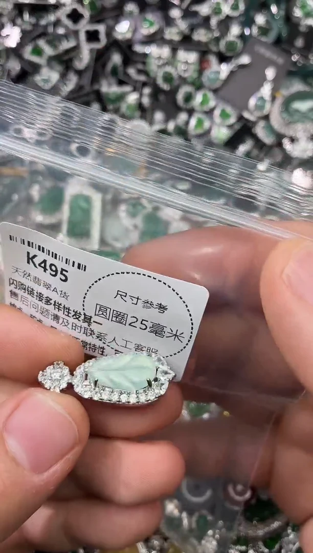 翡翠未镶嵌颈饰K495吊坠