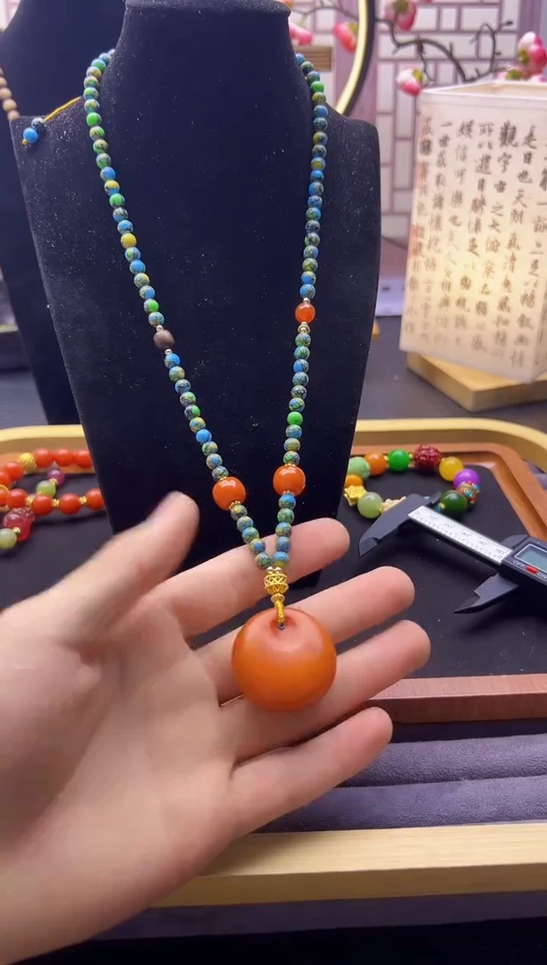 【闪购商品】蜜蜡颈饰14K金镶嵌X134