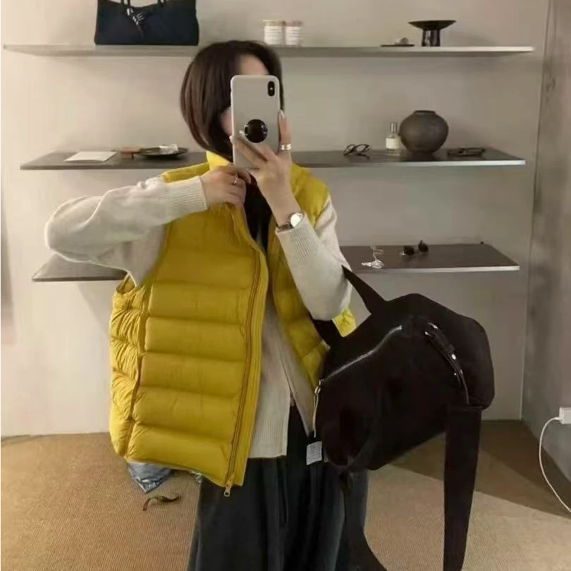 1020新款立领排骨短款小个子羽绒马甲背心外套