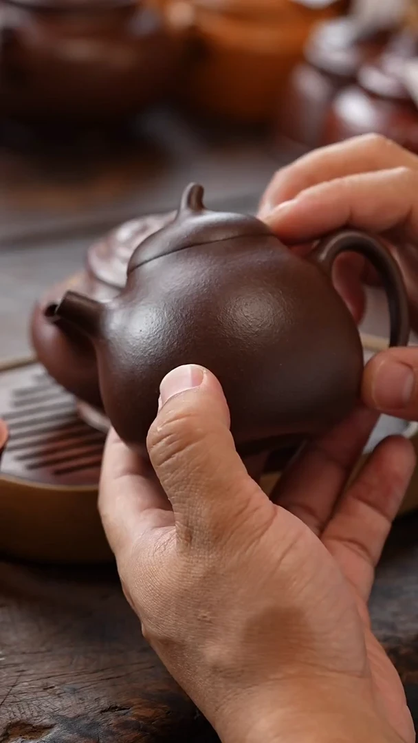 茶壶紫砂茄段170cc