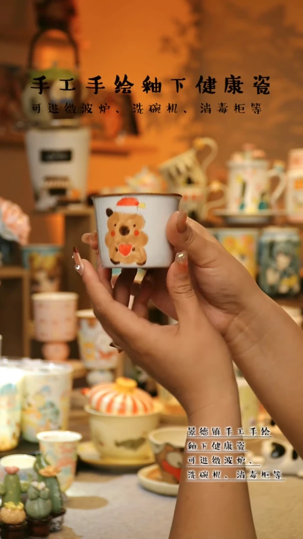 【闪购商品】杯陶瓷景德镇高温釉下彩&A030