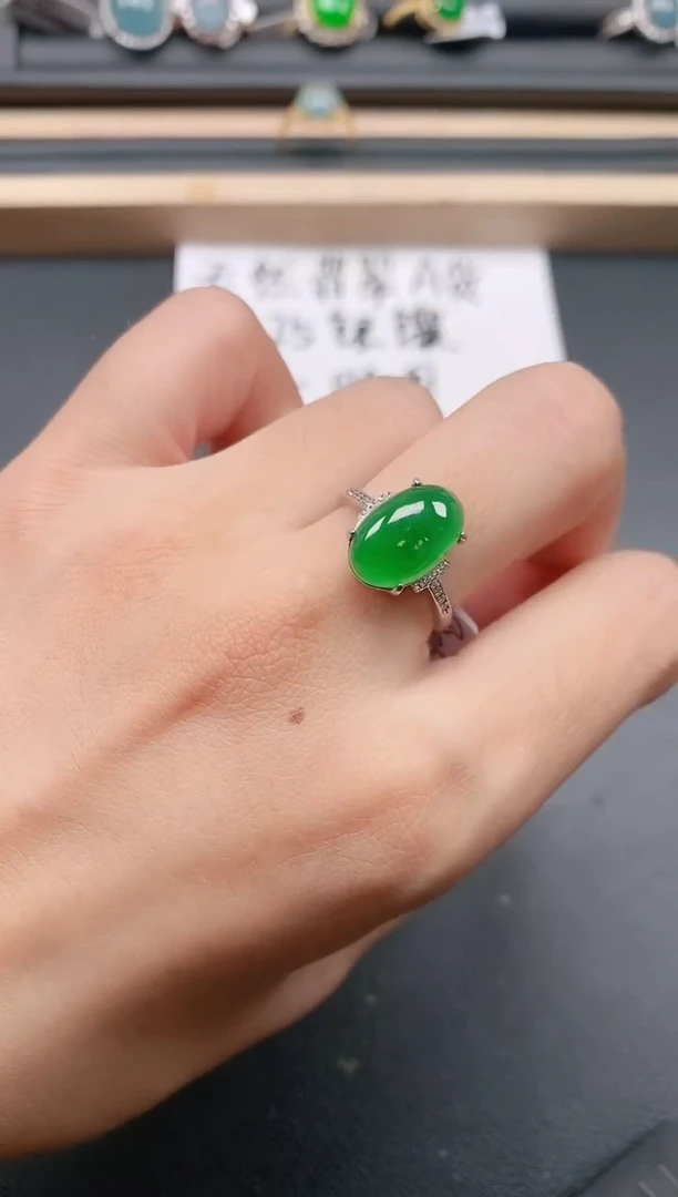 银S925镶嵌戒指翡翠11111